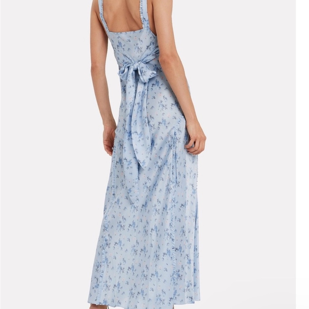 LoveShackFancy Light Blue Floral Dress